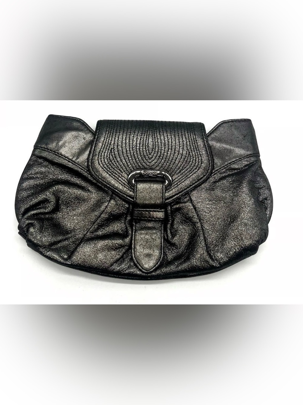 Botkier EUC Metallic Graphite Trigger
Leather Clutch